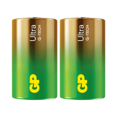 Piles GP Ultra Alcaline LR20-D 1.5V blister de 2 GP BATTERY