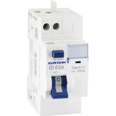 Interrupteur différentiel 1P+N 63A 30mA EUR'OHM