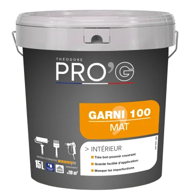 PEINTURE MAT THEOLAUR GARNI 100 BLANC 15L