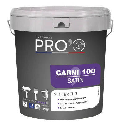 PEINTURE SATIN THEOLAUR GARNI 100 BLANC 15L