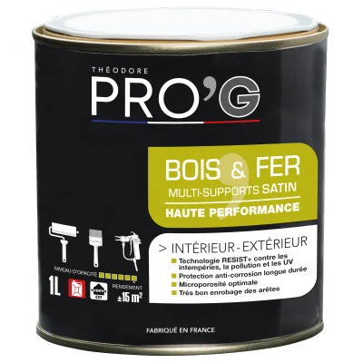 PRO'G BOIS ET FER BLANC 9010 1L
