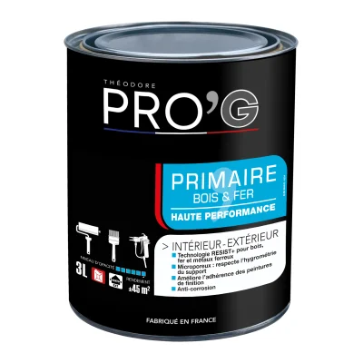 PRO'G PRIMAIRE BOIS ET FER BLANC 3L