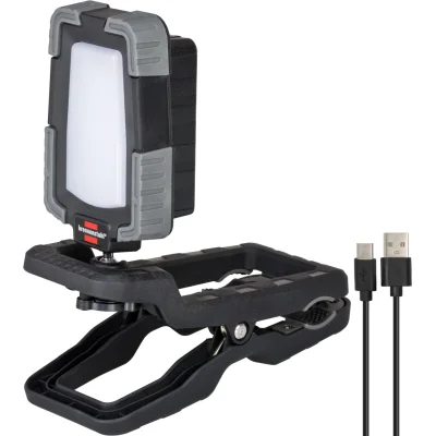 Projecteur portable à Leds rechargeable + pince 950lm IP65 CL 1050MA