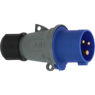 Fiche caoutchouc 1P+N+T mâle 16A 230V