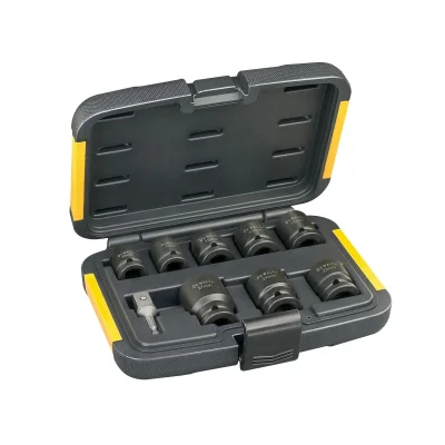 Coffret de 9 douilles 10-27 mm + adaptateur 1/4 à 1/2