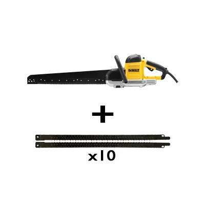 Scie Alligator 1700W 450mm p/ coupe briques T.C forte densité + Lames Réf. 2976 lot de 10