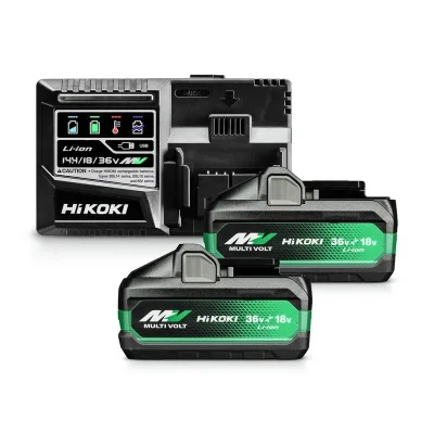 KIT 2 BATTERIES + CHARGEUR MULTIVOLT B UC18YSL3WJZ SUPER RAPIDE - HIKOKI