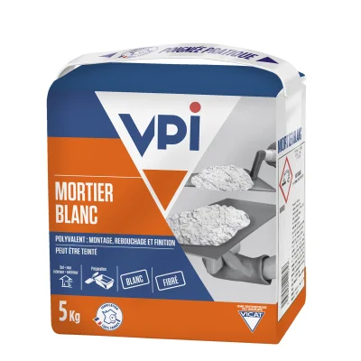 Mortier fin p/ travaux de maçonnerie sac 5kg Blanc